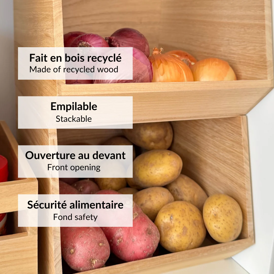 Bac en bois empilable - Joelle – Image 5