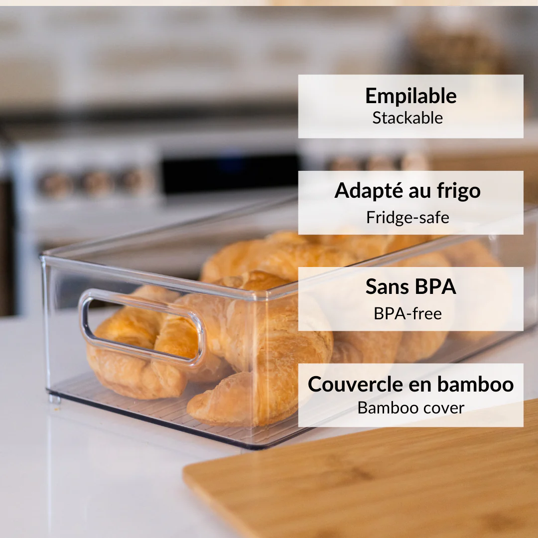 Bac avec couvercle en bambou - Juliette – Image 2