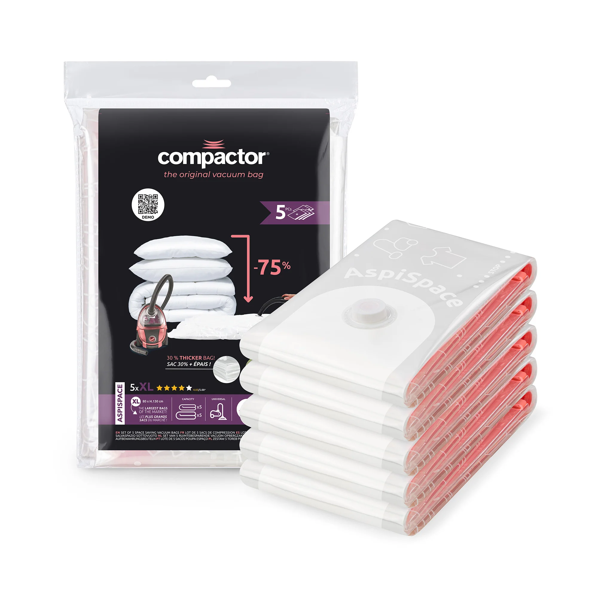 Lot de 5 sacs sous vide AspiSpace – Image 9