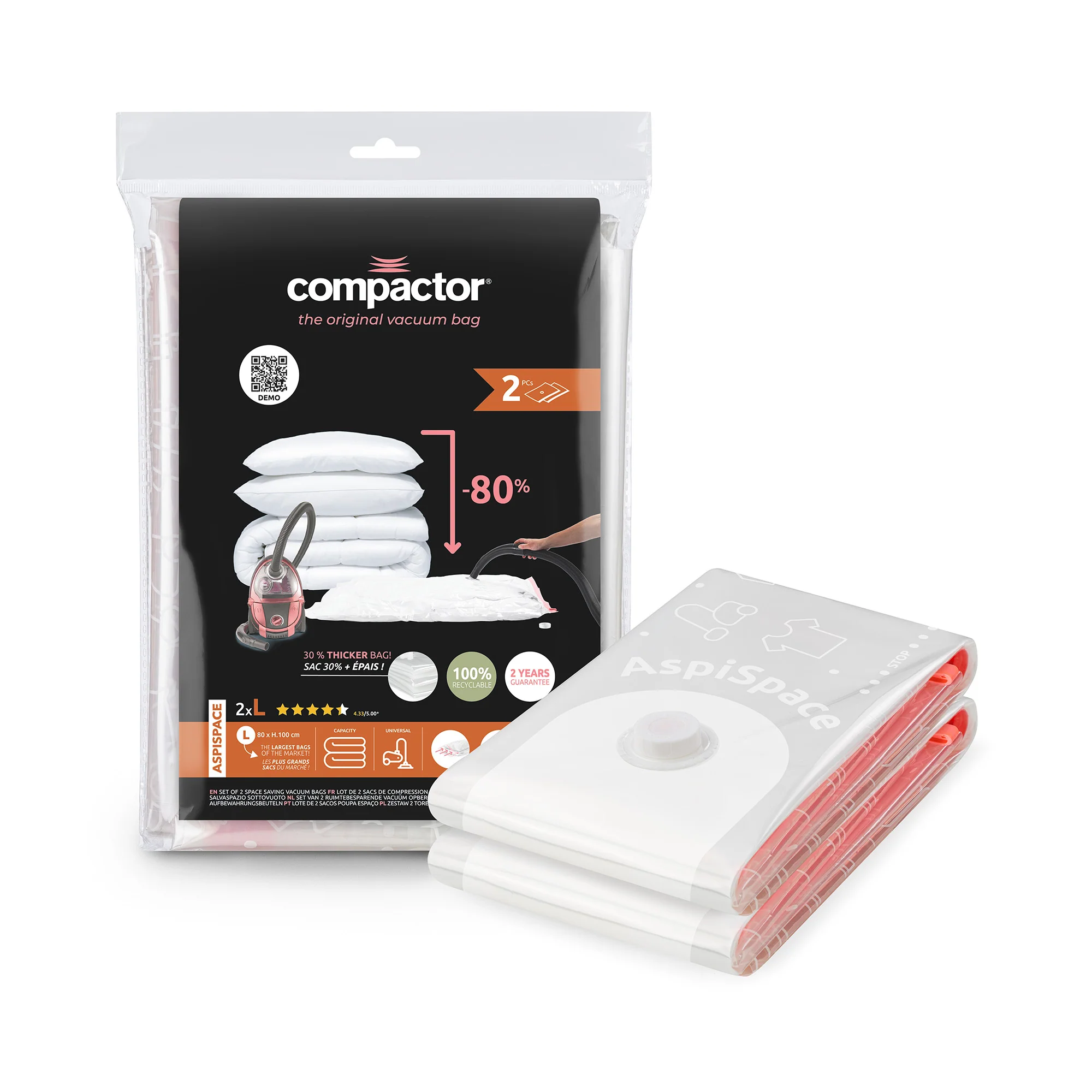 Lot de 2 sacs sous vide AspiSpace – Image 7