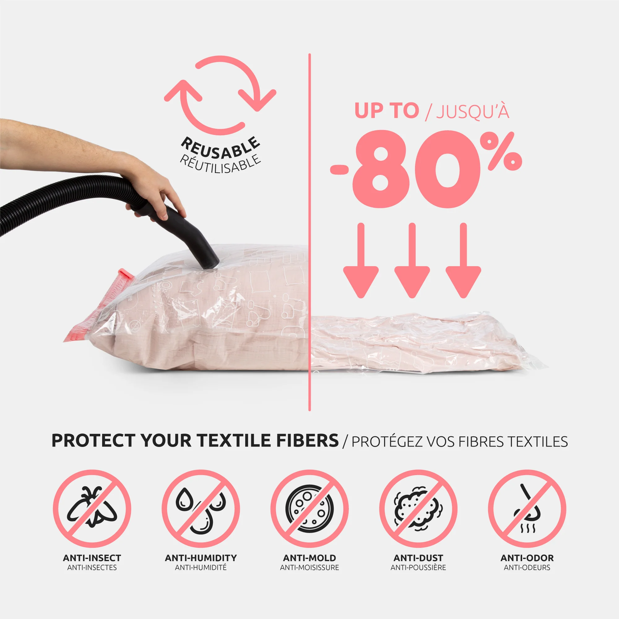 Lot de 2 sacs sous vide AspiSpace – Image 3