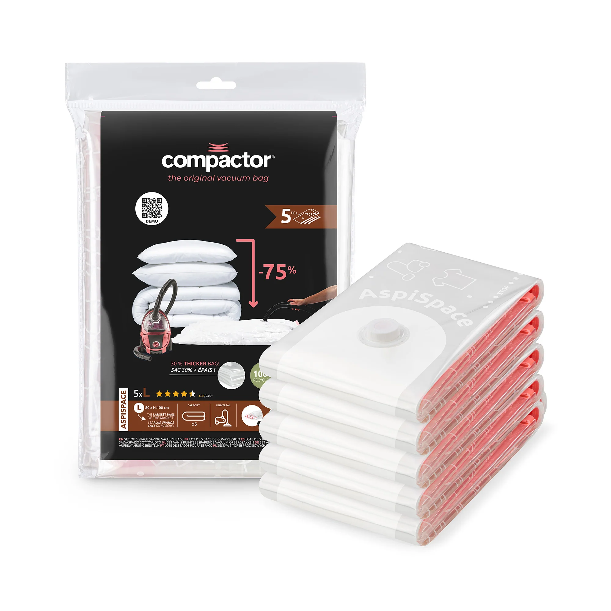 Lot de 5 sacs sous vide AspiSpace – Image 8