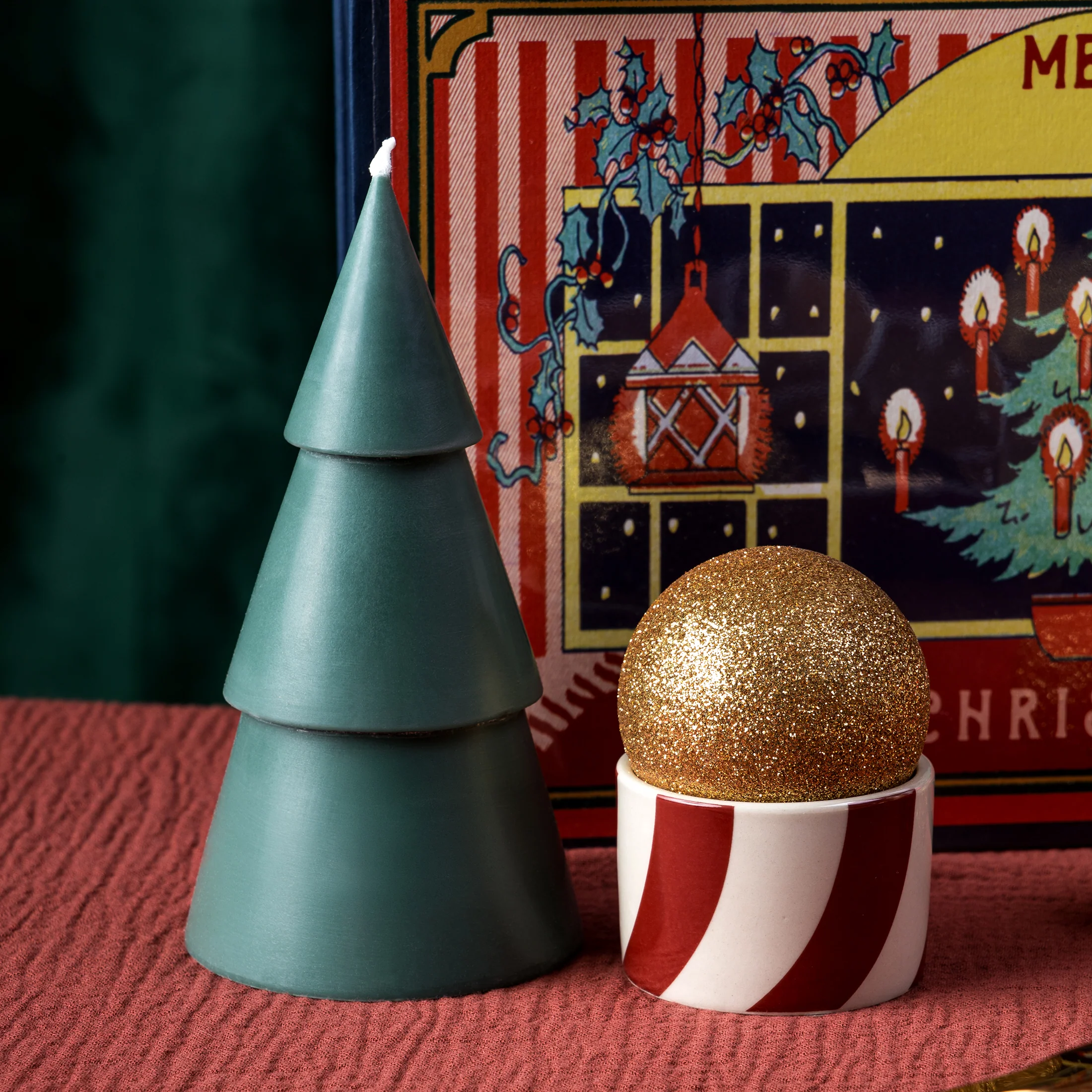 Bougie de Noël en forme de sapin – Image 2