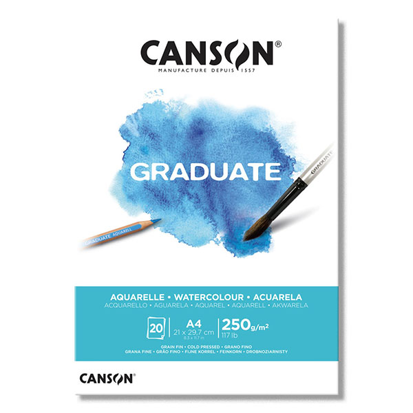 CANSON – Bloc Graduate Aquarelle 250g/m2