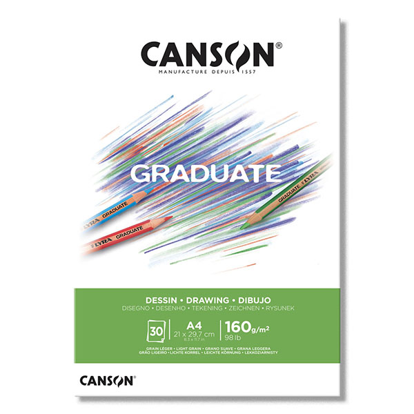 CANSON – Bloc Graduate Dessin 160g/m2