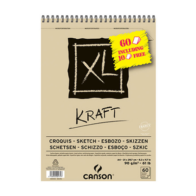 CANSON – Bloc 60 feuilles XL Kraft 90g