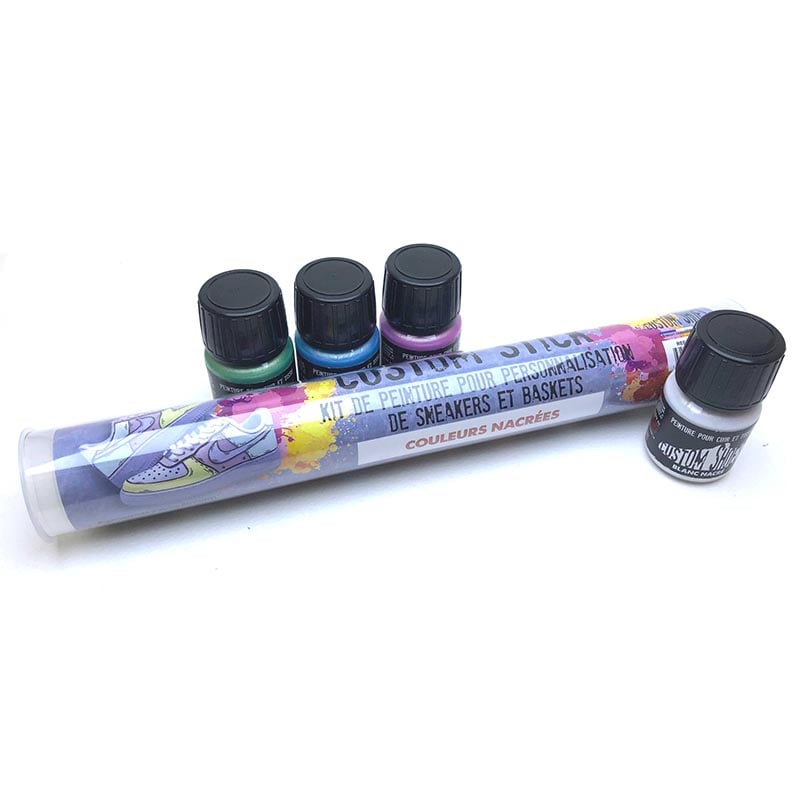 CUSTOM SHOES – Set de peinture pour cuir – couleurs métalliques