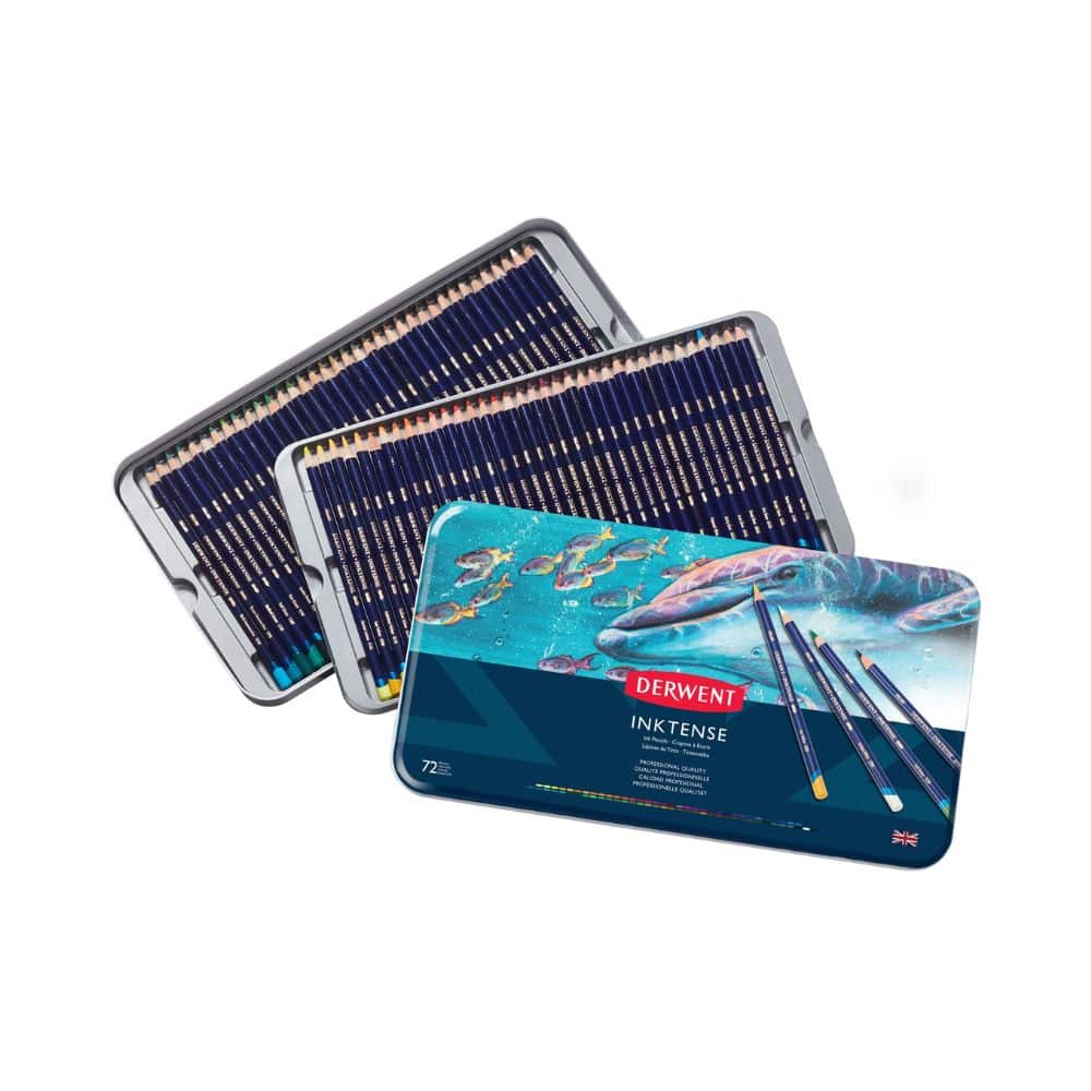 DERWENT – Boîte de 72 crayons à encre Inktense