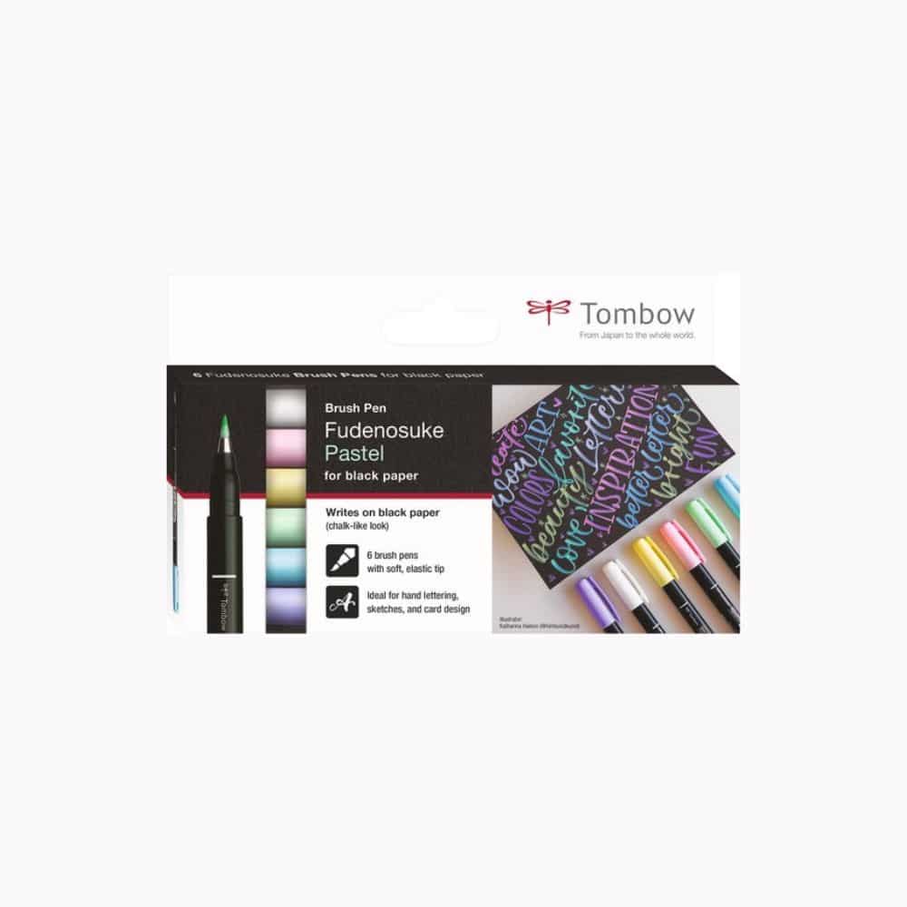 TOMBOW – Set de 5 Fudenosuke Brush Pens pastel